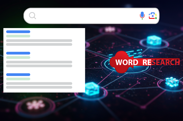 various web icons representing online search